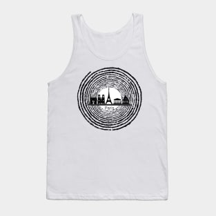 Spiralling Parisian Dreams: Skyline Serenade Tank Top